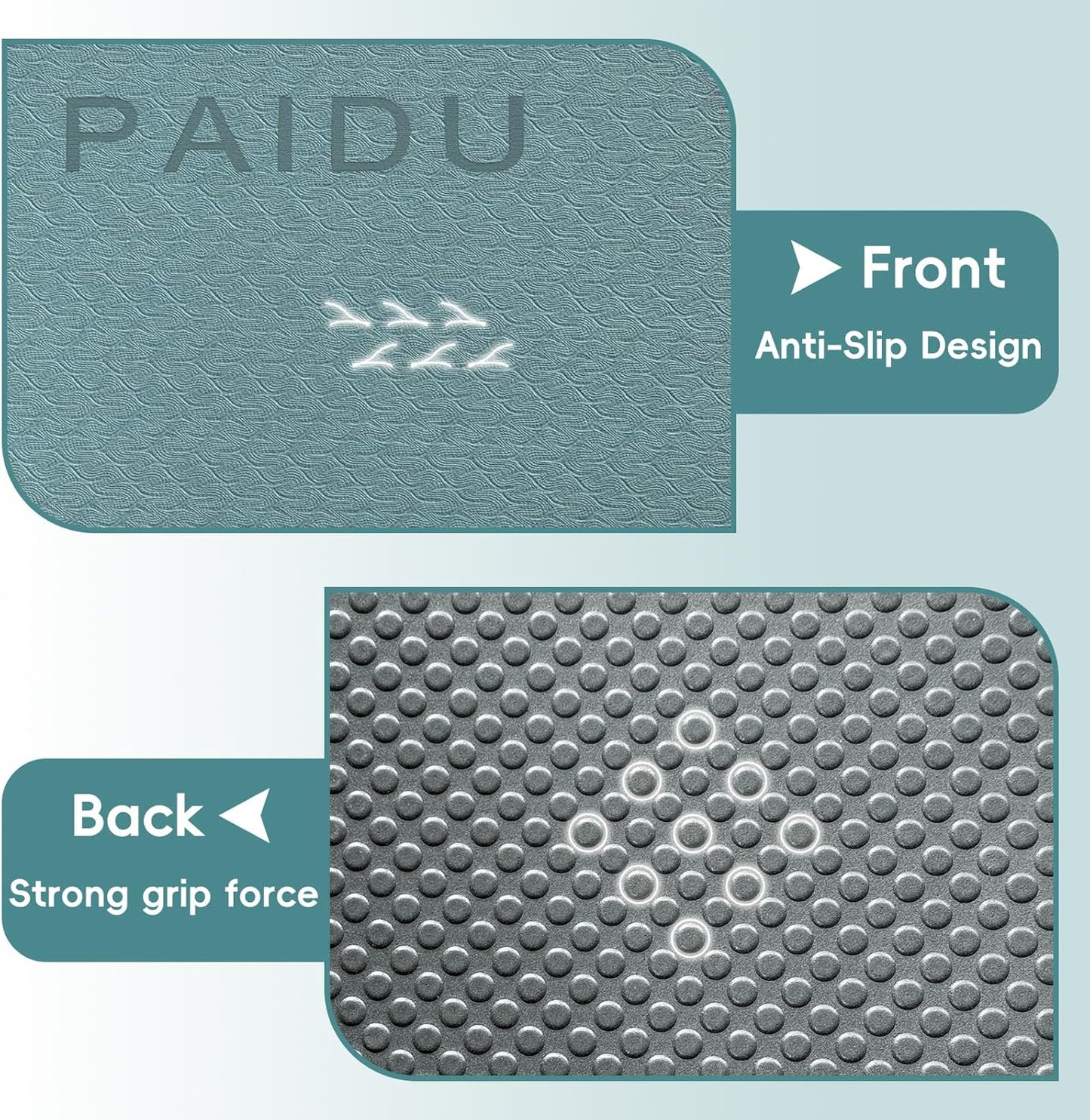 Foldable Yoga Mat, 70"x24"x0.31" TPE Non-Slip Mat with Bag | Double‑sided non‑slip, 8mm thick TPE, foldable for travel, ideal for yoga/pilates/fitness/home/outdoor workouts