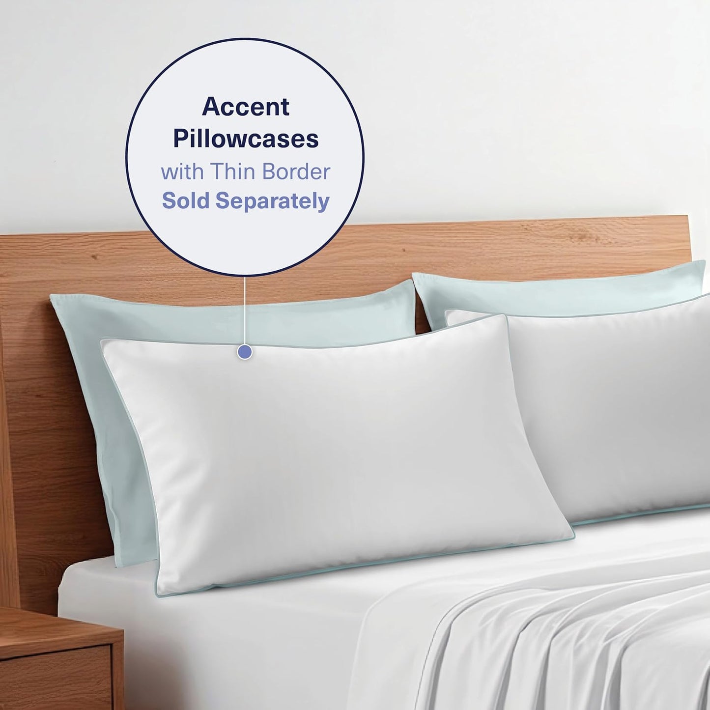 Kickoff Viscose Bamboo Pillowcase, Queen, Set of 2, 100% Organic Hidden Zippered Viscose Bamboo Pillow Case Queen Size, Cooling Pillow Cover for Hot Sleepers (20"x30", Iced Latte)