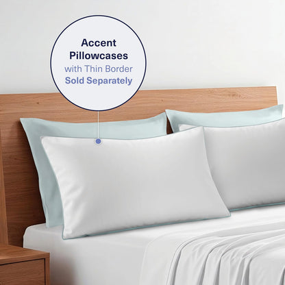 Kickoff Viscose Bamboo Pillowcase, Queen, Set of 2, 100% Organic Hidden Zippered Viscose Bamboo Pillow Case Queen Size, Cooling Pillow Cover for Hot Sleepers (20"x30", Iced Latte)