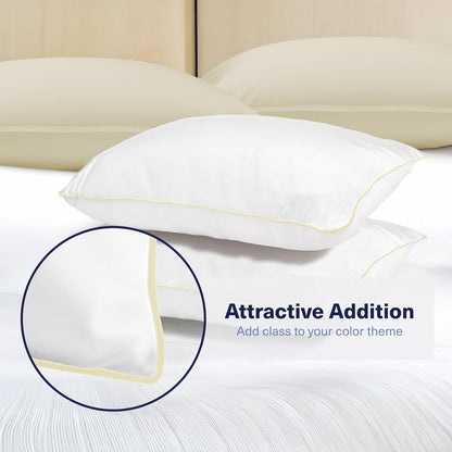 Kickoff Viscose Bamboo Pillowcase, Queen, Set of 2, 100% Organic Hidden Zippered Viscose Bamboo Pillow Case Queen Size, Cooling Pillow Cover for Hot Sleepers (20"x30", Iced Latte)