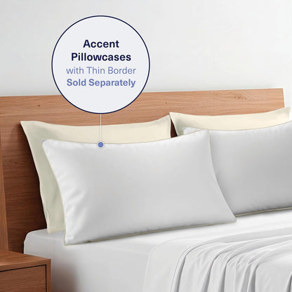 Kickoff Viscose Bamboo Pillowcase, Queen, Set of 2, 100% Organic Hidden Zippered Viscose Bamboo Pillow Case Queen Size, Cooling Pillow Cover for Hot Sleepers (20"x30", Iced Latte)