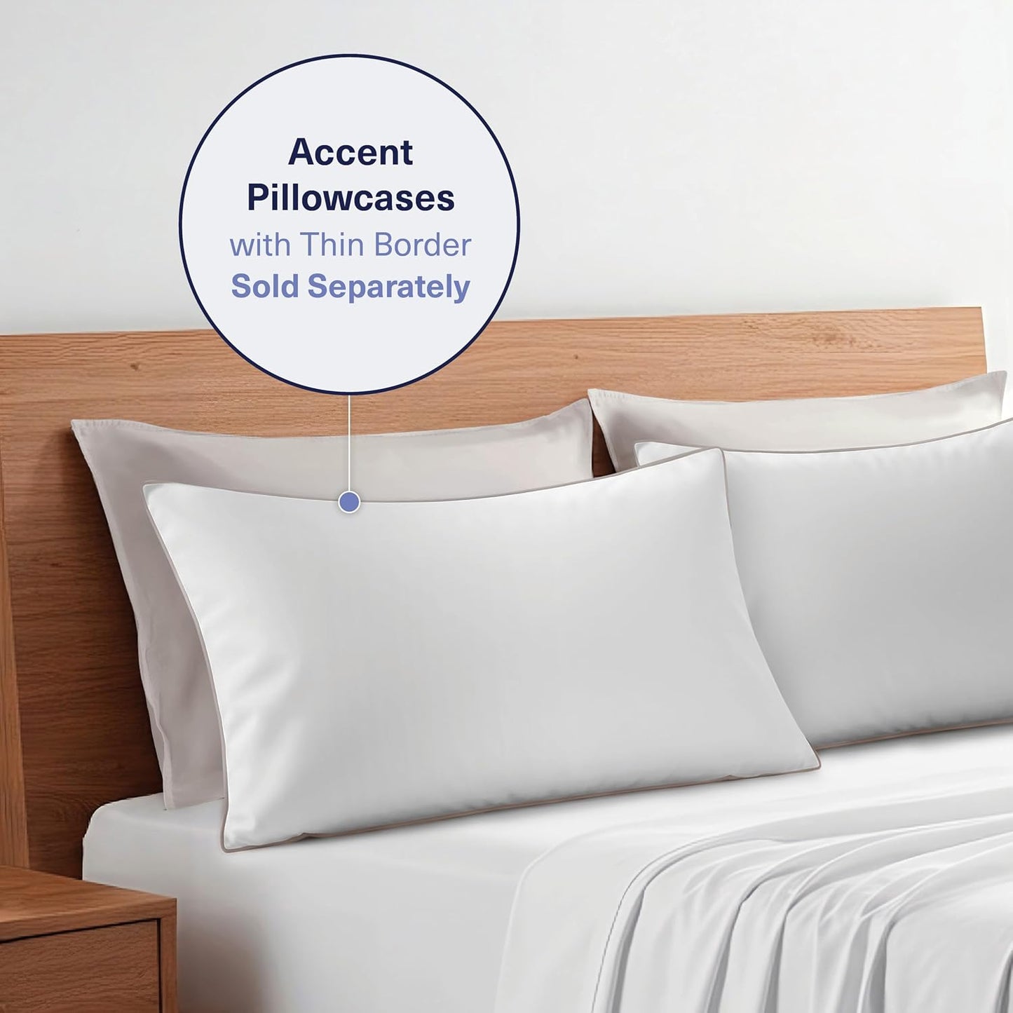 Kickoff Viscose Bamboo Pillowcase, Queen, Set of 2, 100% Organic Hidden Zippered Viscose Bamboo Pillow Case Queen Size, Cooling Pillow Cover for Hot Sleepers (20"x30", Iced Latte)