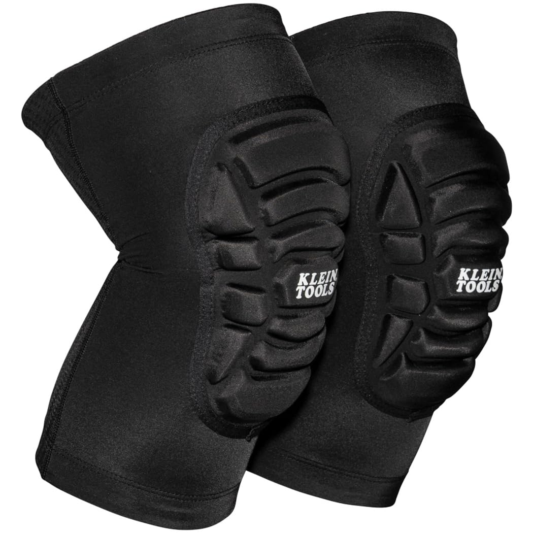 60492 Knee Pads, Lightweight Padded Knee Sleeves, Breathable Mesh Back, Elastic Cuff with Slip-Resistant Silicone, Black, M/L