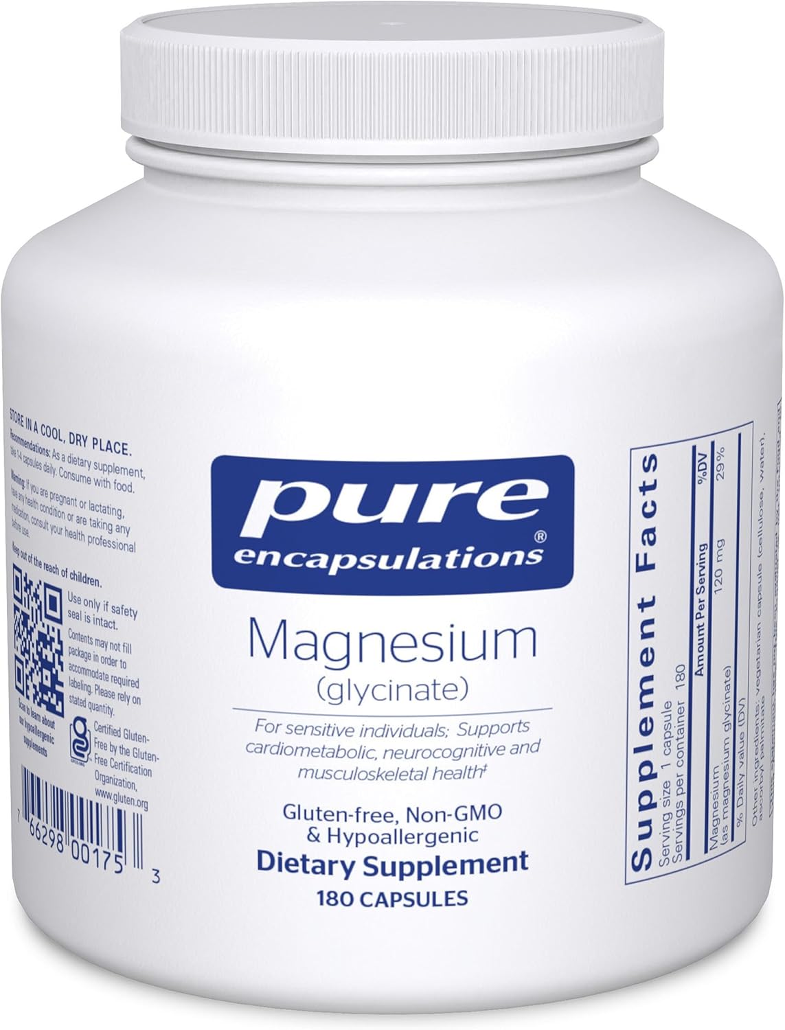 Magnesium (Glycinate), 180 Capsules