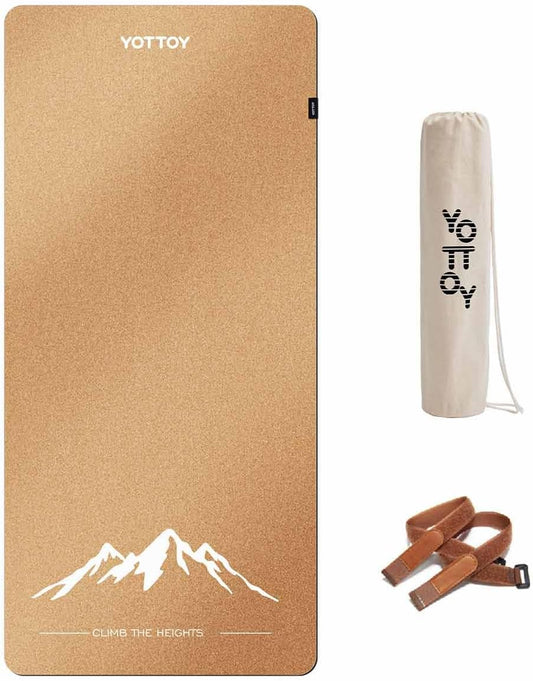 Yoga Mat,Non-Slip Hot Yoga Mat with Anti-Tear Design and Friendly Natural Rubber Mat with Strap and Bag