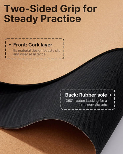 Yoga Mat,Non-Slip Hot Yoga Mat with Anti-Tear Design and Friendly Natural Rubber Mat with Strap and Bag