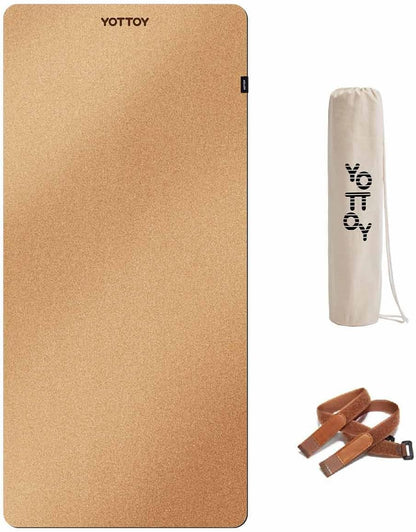 Yoga Mat,Non-Slip Hot Yoga Mat with Anti-Tear Design and Friendly Natural Rubber Mat with Strap and Bag
