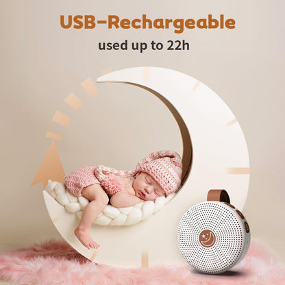 Mini Portable Sound White Noise Machine Baby Patter for Sleep with 30 Soothing Sounds for Baby Kids Adults 32 Volume Levels Sleep Soother Auto-Off Timer for Travel Home Office Privacy