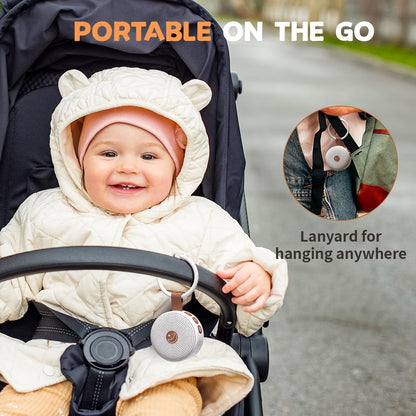Mini Portable Sound White Noise Machine Baby Patter for Sleep with 30 Soothing Sounds for Baby Kids Adults 32 Volume Levels Sleep Soother Auto-Off Timer for Travel Home Office Privacy
