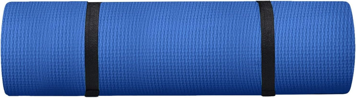 Yoga Mat with Strap 5mm Thick Non Slip Anti-Tear High Density Exercise Mat with Carrying Strap Hot Yoga Mat for Fitness, Home Yoga, Gym, Stretching, Workouts, Floor, Pilates