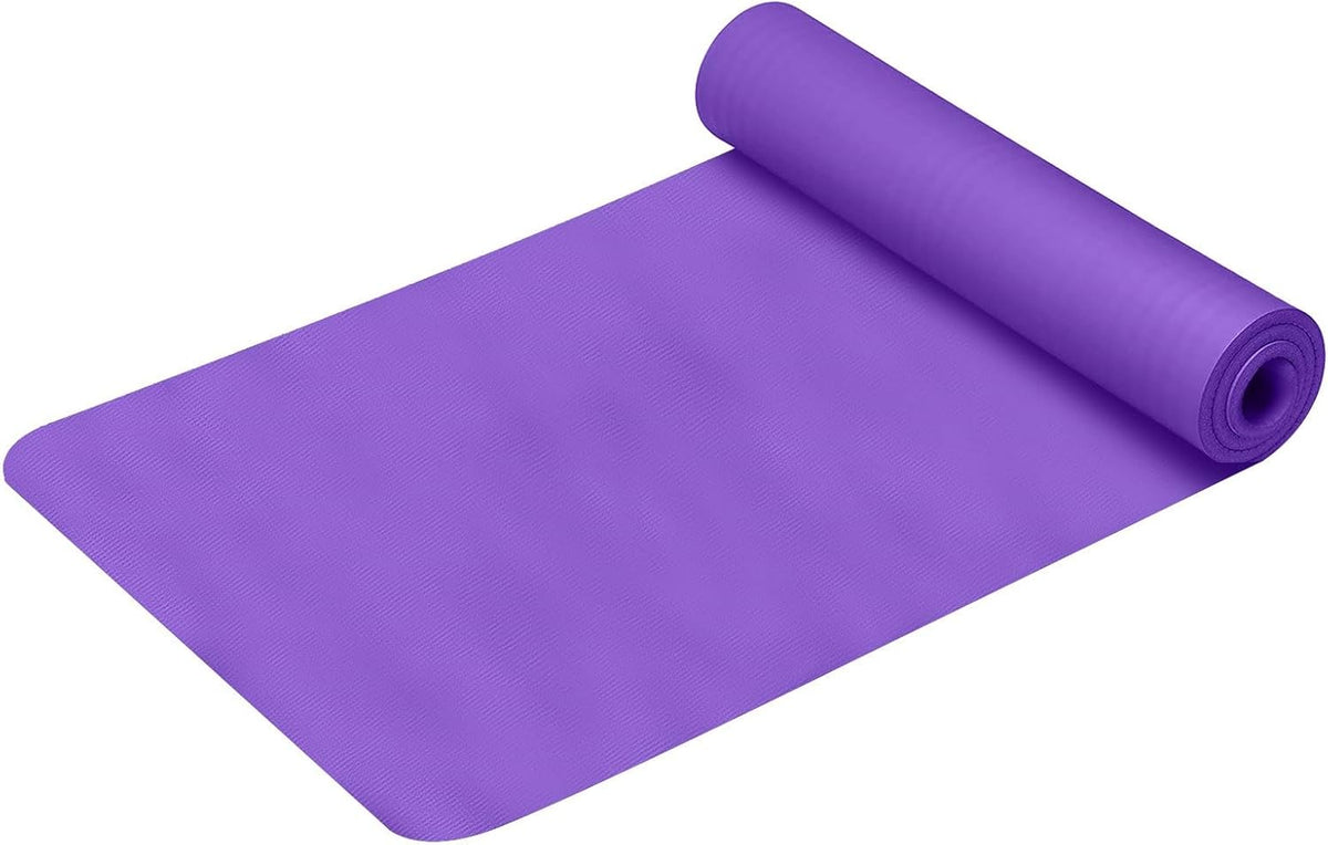 Yoga Mat with Strap 5mm Thick Non Slip Anti-Tear High Density Exercise Mat with Carrying Strap Hot Yoga Mat for Fitness, Home Yoga, Gym, Stretching, Workouts, Floor, Pilates