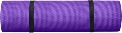 Yoga Mat with Strap 5mm Thick Non Slip Anti-Tear High Density Exercise Mat with Carrying Strap Hot Yoga Mat for Fitness, Home Yoga, Gym, Stretching, Workouts, Floor, Pilates