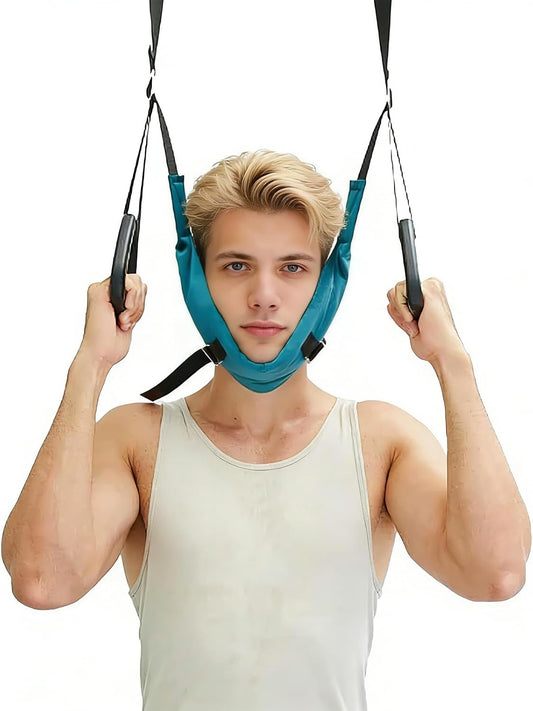 2026 New Upgraded Cervical Neck Traction Device,Neck Stretcher Cervical Traction Device for Decompression Home Physical Therapy, Portable Neck Stretcher Hammock Traction