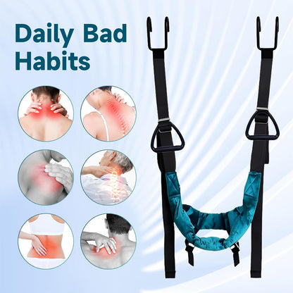 2026 New Upgraded Cervical Neck Traction Device,Neck Stretcher Cervical Traction Device for Decompression Home Physical Therapy, Portable Neck Stretcher Hammock Traction