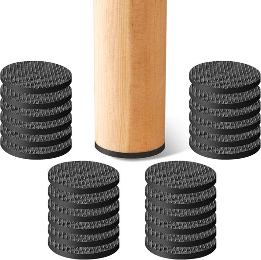 Non Slip Furniture Pads, Self Adhesive Rubber Pads with Anti Skid Stickers, Cuttable Rubber Sheet for Furniture and Appliances (4” × 40”)
