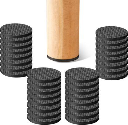 Non Slip Furniture Pads, Self Adhesive Rubber Pads with Anti Skid Stickers, Cuttable Rubber Sheet for Furniture and Appliances (4” × 40”)
