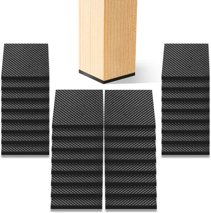 Non Slip Furniture Pads, Self Adhesive Rubber Pads with Anti Skid Stickers, Cuttable Rubber Sheet for Furniture and Appliances (4” × 40”)