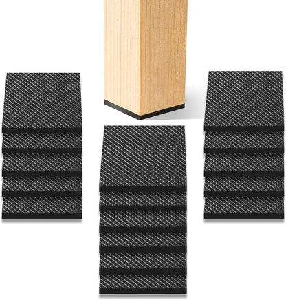 Non Slip Furniture Pads, Self Adhesive Rubber Pads with Anti Skid Stickers, Cuttable Rubber Sheet for Furniture and Appliances (4” × 40”)