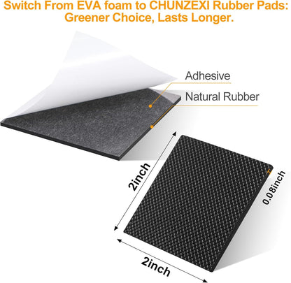 Non Slip Furniture Pads, Self Adhesive Rubber Pads with Anti Skid Stickers, Cuttable Rubber Sheet for Furniture and Appliances (4” × 40”)