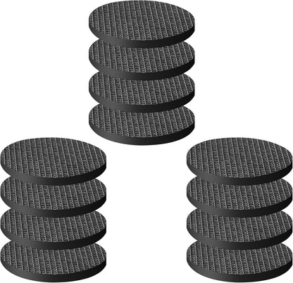 Non Slip Furniture Pads, Self Adhesive Rubber Pads with Anti Skid Stickers, Cuttable Rubber Sheet for Furniture and Appliances (4” × 40”)