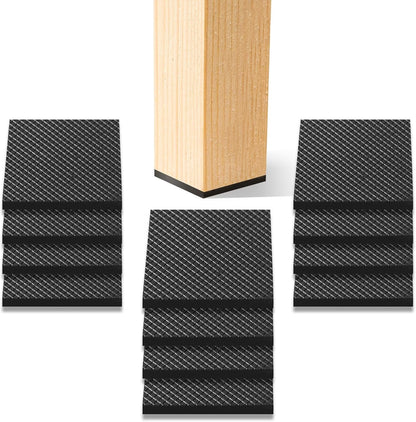 Non Slip Furniture Pads, Self Adhesive Rubber Pads with Anti Skid Stickers, Cuttable Rubber Sheet for Furniture and Appliances (4” × 40”)