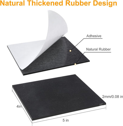 Non Slip Furniture Pads, Self Adhesive Rubber Pads with Anti Skid Stickers, Cuttable Rubber Sheet for Furniture and Appliances (4” × 40”)