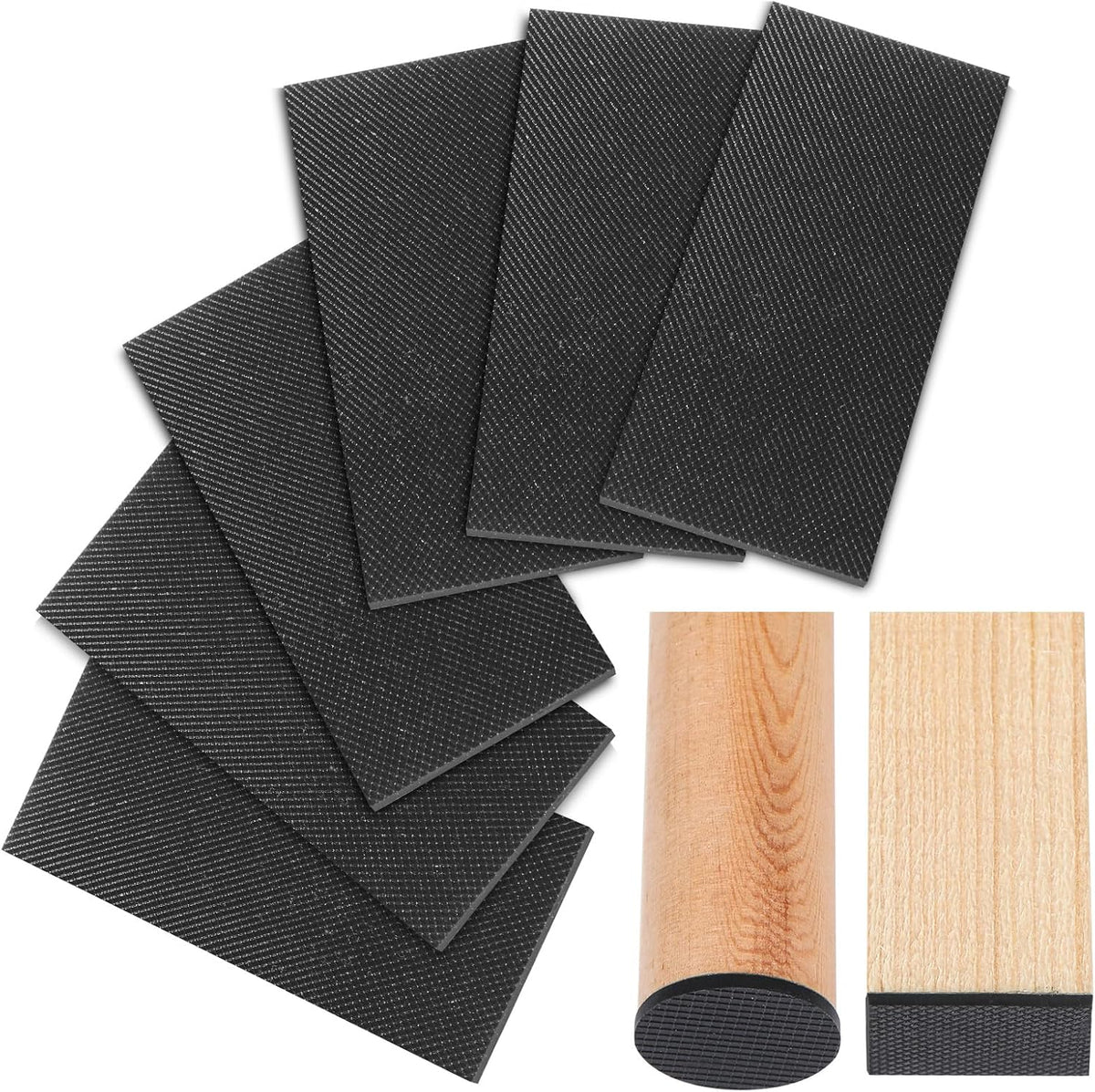 Non Slip Furniture Pads, Self Adhesive Rubber Pads with Anti Skid Stickers, Cuttable Rubber Sheet for Furniture and Appliances (4” × 40”)