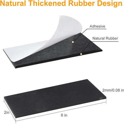 Non Slip Furniture Pads, Self Adhesive Rubber Pads with Anti Skid Stickers, Cuttable Rubber Sheet for Furniture and Appliances (4” × 40”)
