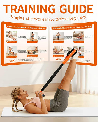Pedal Resistance Bands with Handles, Upgraded 55LBS Thickened Latex Exercise Bands, Soft Foam Pedal, Sit Up Trainer for Abs Core Arms Legs, Home Gym Equipment for Pilates Yoga Physical Therapy