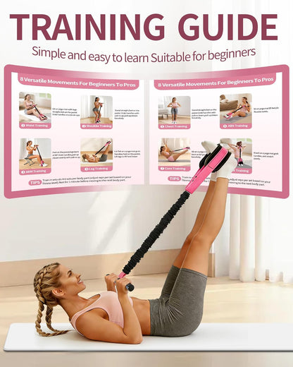 Pedal Resistance Bands with Handles, Upgraded 55LBS Thickened Latex Exercise Bands, Soft Foam Pedal, Sit Up Trainer for Abs Core Arms Legs, Home Gym Equipment for Pilates Yoga Physical Therapy