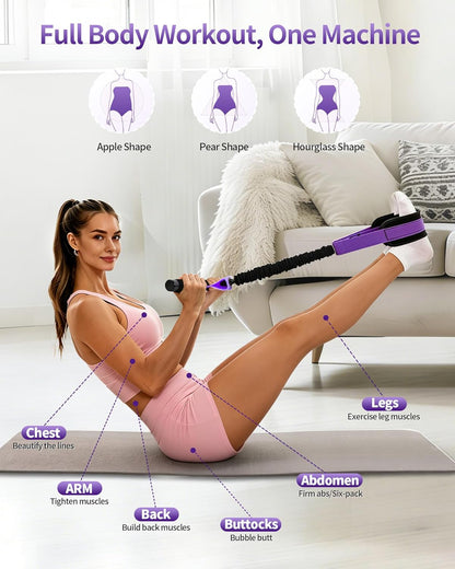 Pedal Resistance Bands with Handles, Upgraded 55LBS Thickened Latex Exercise Bands, Soft Foam Pedal, Sit Up Trainer for Abs Core Arms Legs, Home Gym Equipment for Pilates Yoga Physical Therapy