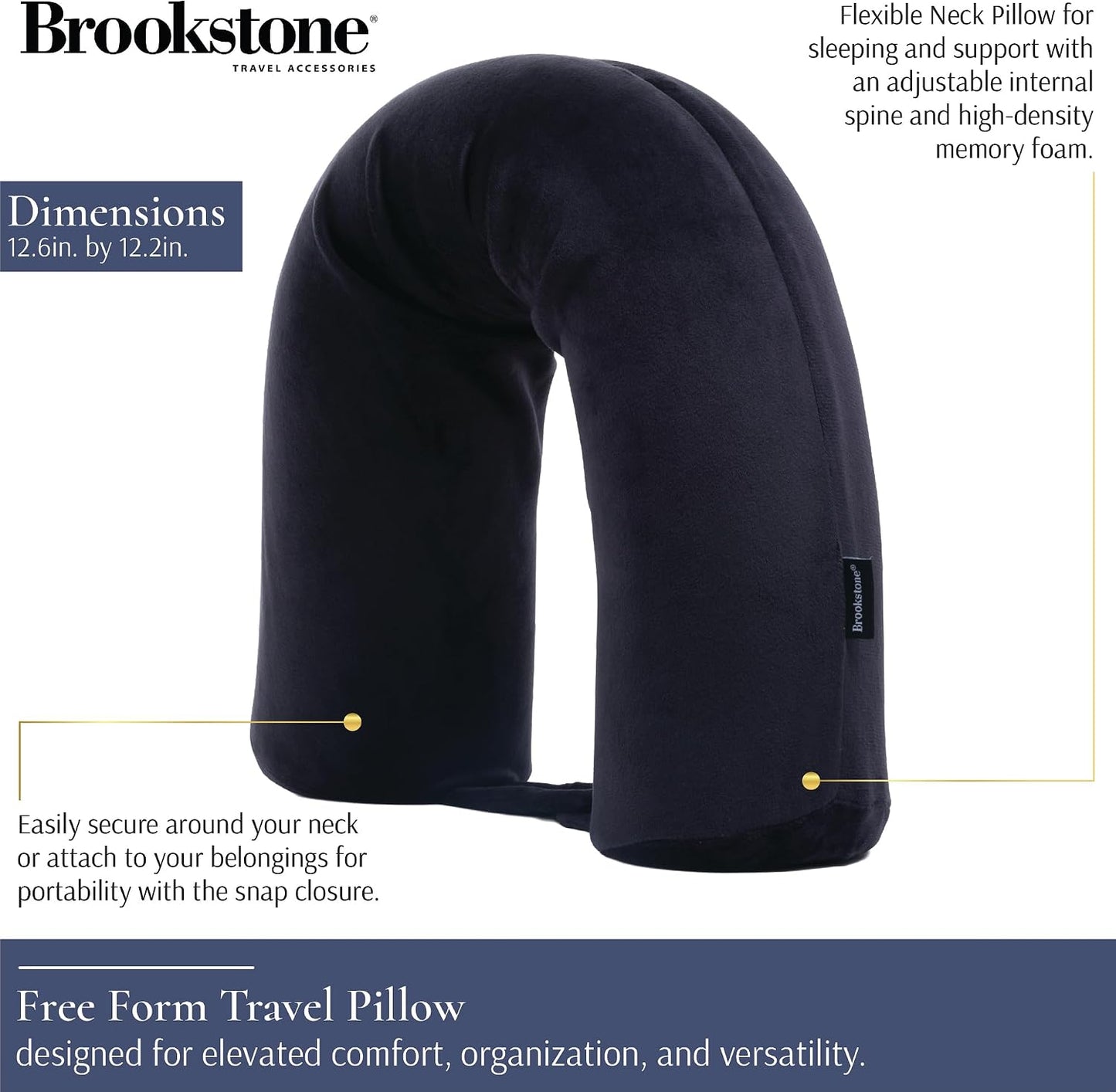 Free Form Travel Pillow Lightweight Flexible Memory Foam Pillow