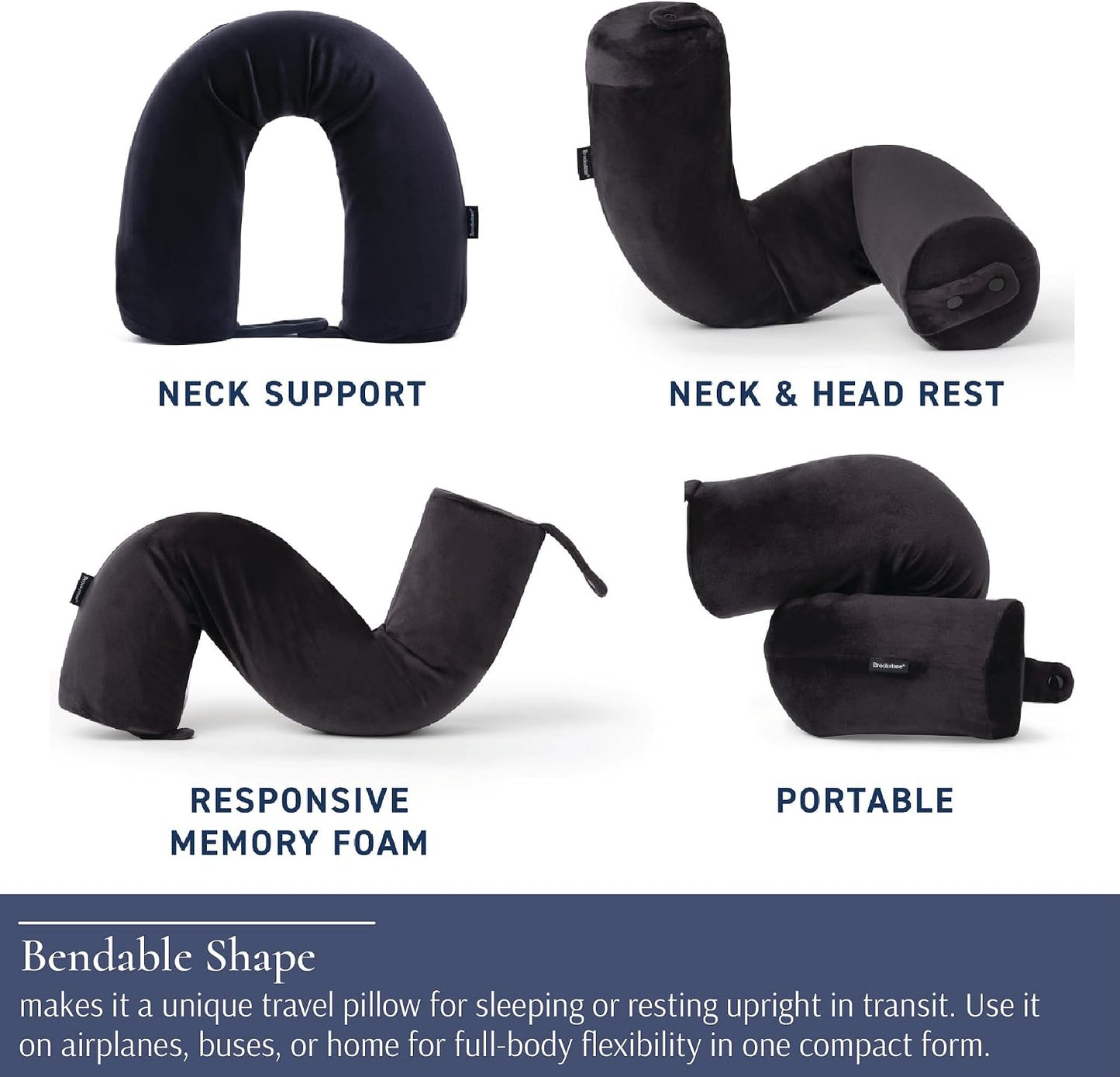 Free Form Travel Pillow Lightweight Flexible Memory Foam Pillow