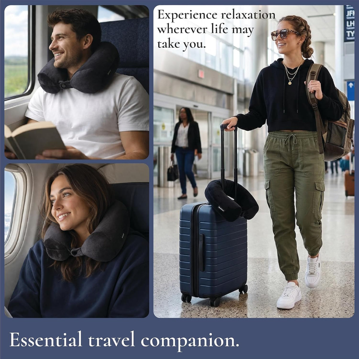 Free Form Travel Pillow Lightweight Flexible Memory Foam Pillow