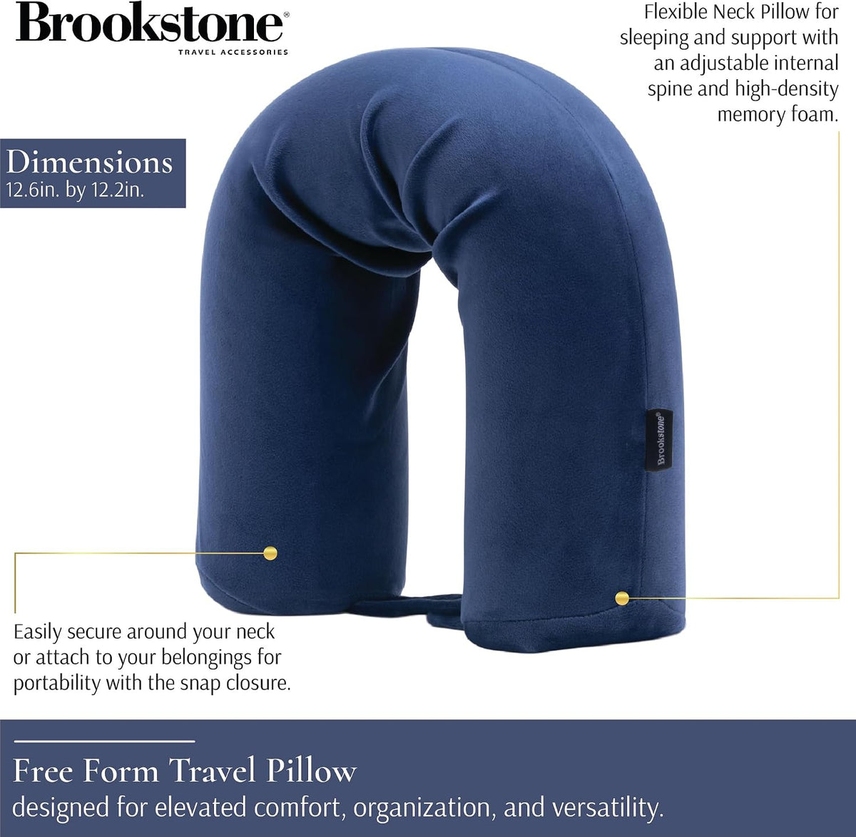 Free Form Travel Pillow Lightweight Flexible Memory Foam Pillow