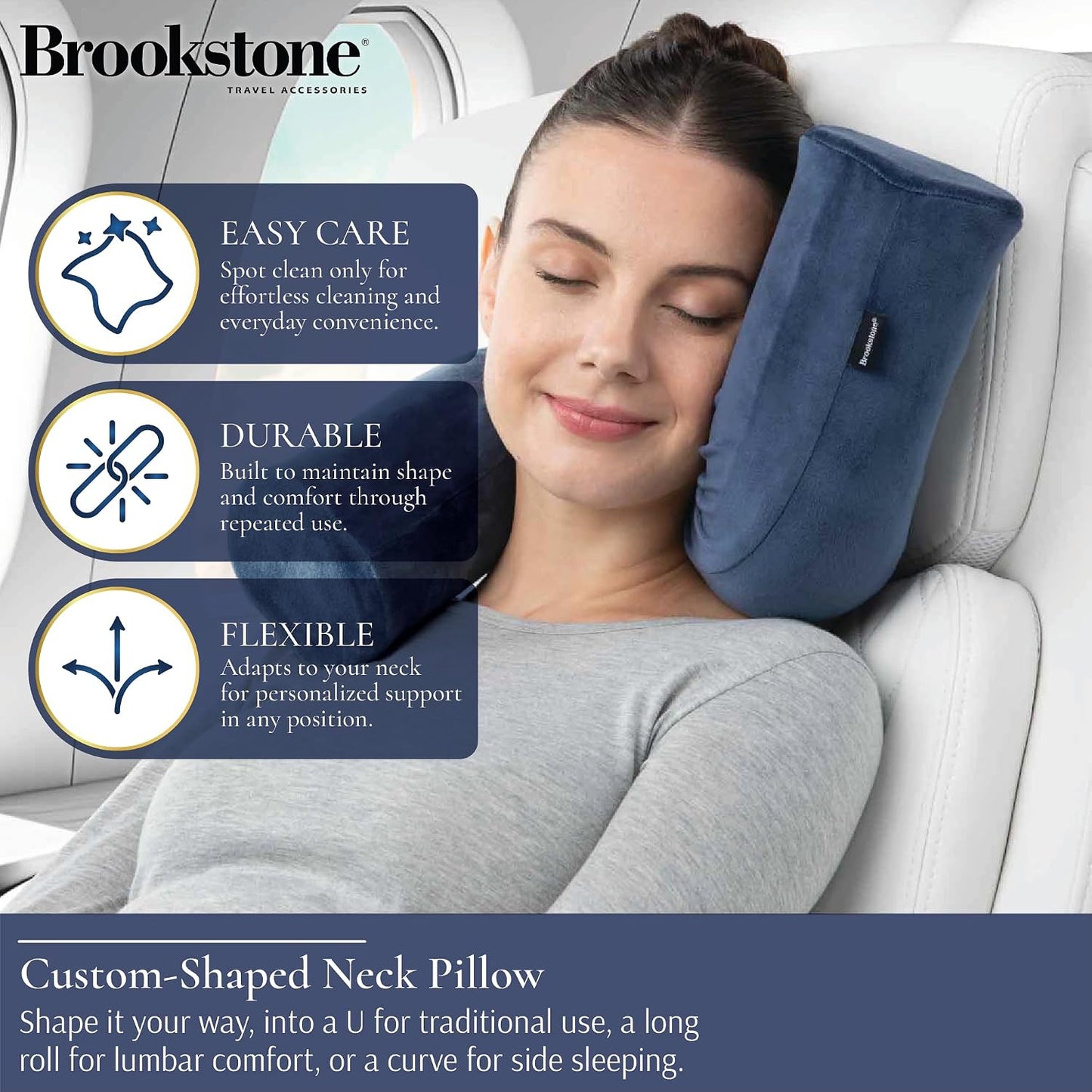 Free Form Travel Pillow Lightweight Flexible Memory Foam Pillow