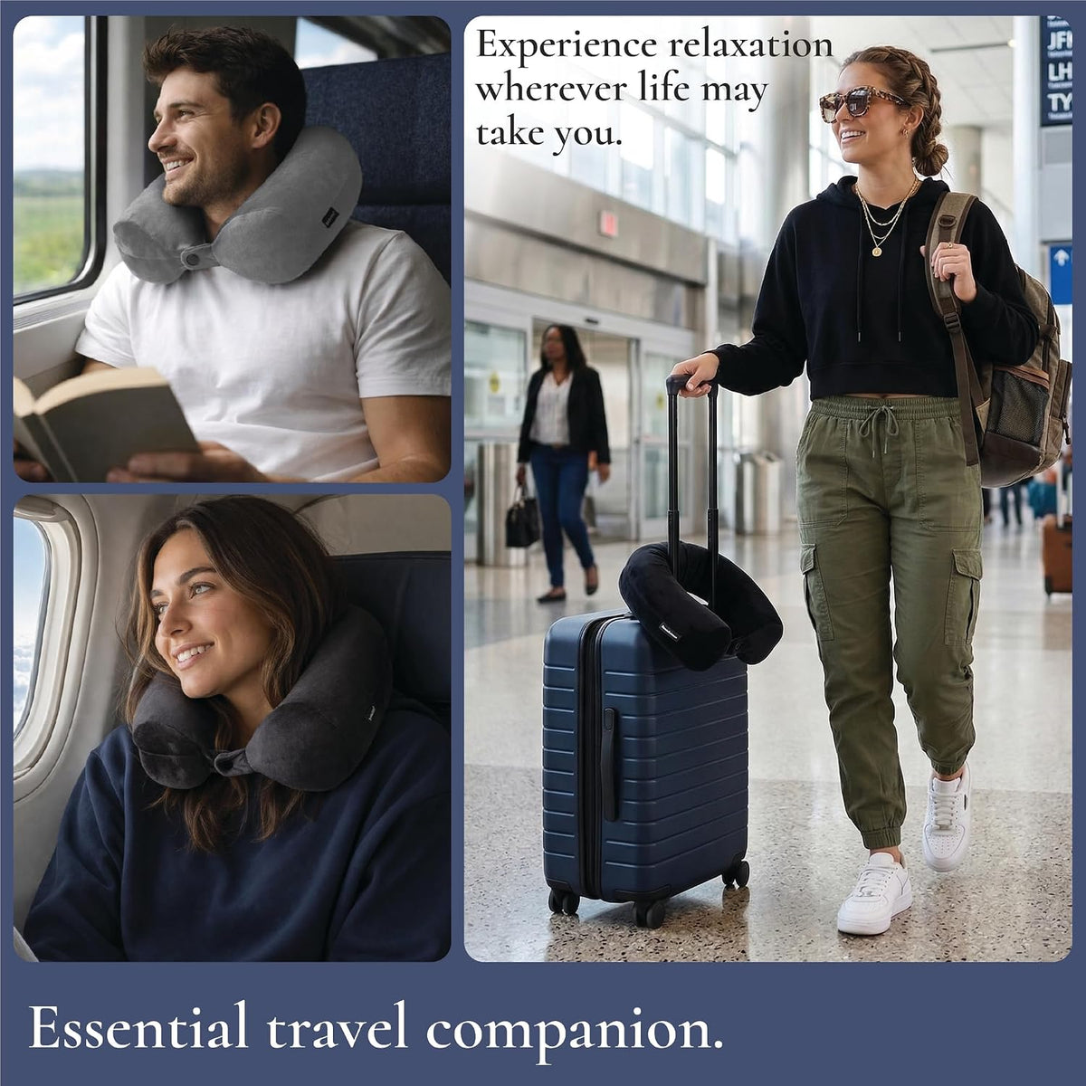 Free Form Travel Pillow Lightweight Flexible Memory Foam Pillow