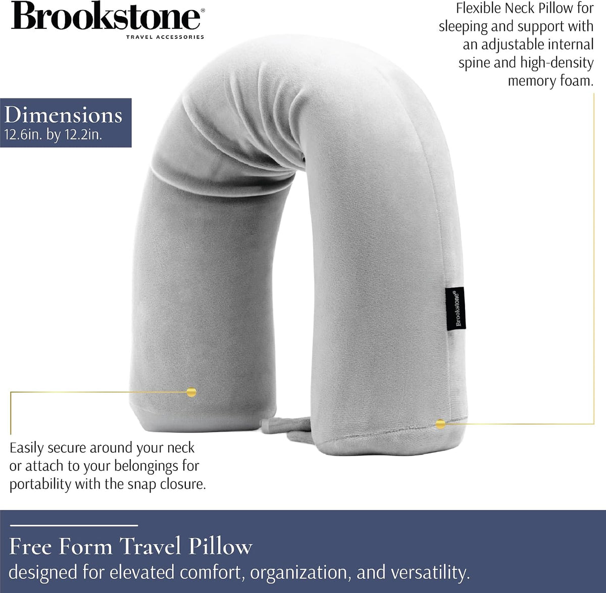 Free Form Travel Pillow Lightweight Flexible Memory Foam Pillow