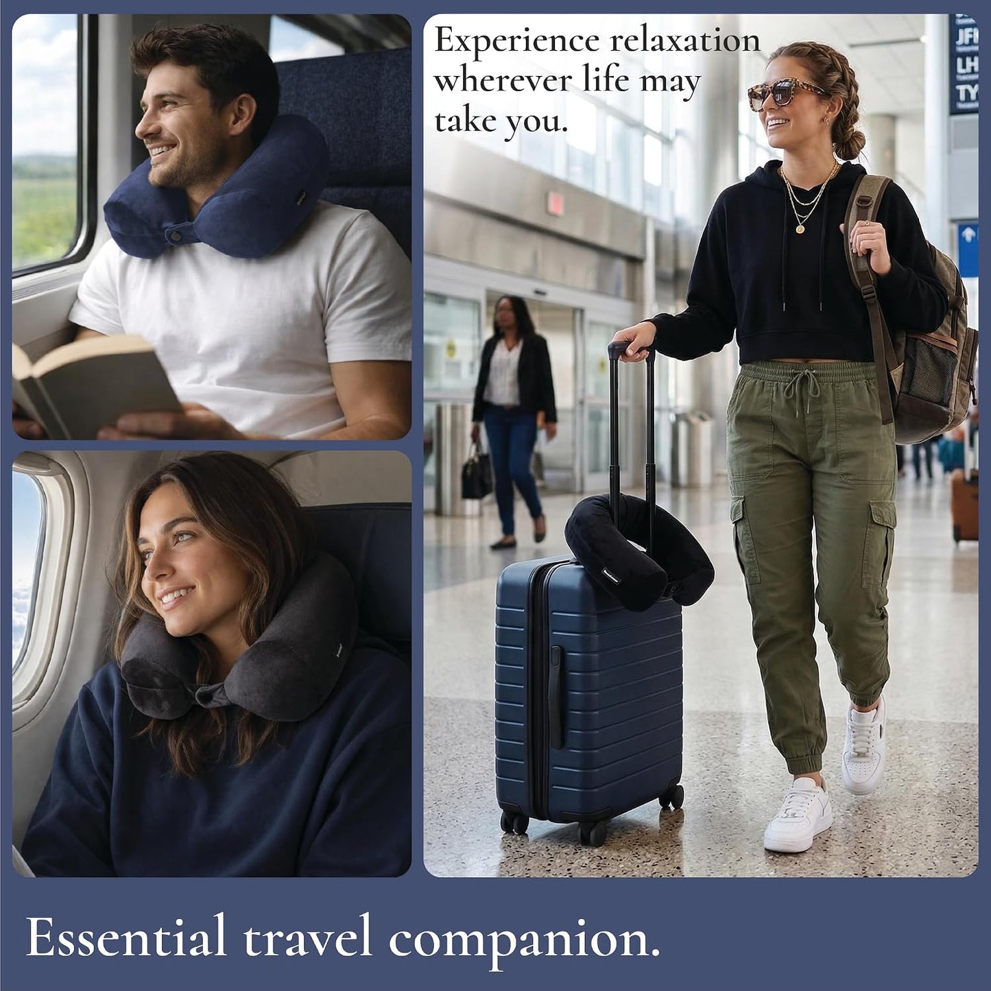 Free Form Travel Pillow Lightweight Flexible Memory Foam Pillow