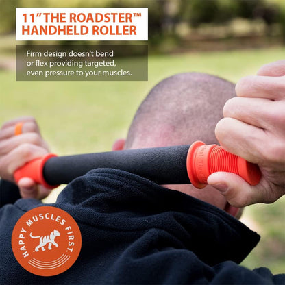 Tiger Tail 18in Massage Stick Portable Roller, Handheld, Deep Tissue Foam Roller, Body Massage and Myofascial Release Tool for Legs, Neck, Calves, Thighs, Shins & Back, The Original 18, Made in USA
