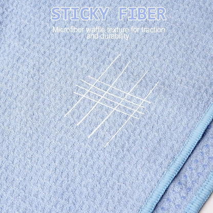2 Pack Hot Yoga Towel, Non-Slip Yoga Mat Towel with Grip Dots Stickyfiber Sweat Absorbent Towel for Hot Yoga, Pilates and Workout 72" x 24", Blue