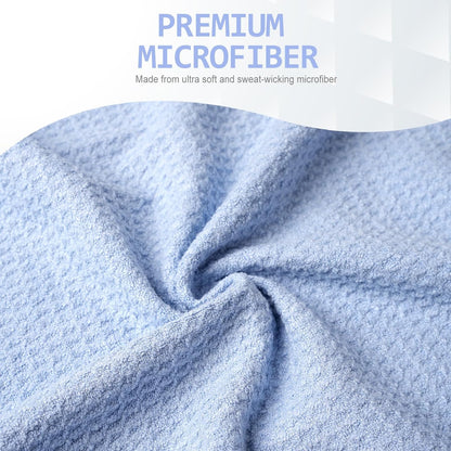 2 Pack Hot Yoga Towel, Non-Slip Yoga Mat Towel with Grip Dots Stickyfiber Sweat Absorbent Towel for Hot Yoga, Pilates and Workout 72" x 24", Blue