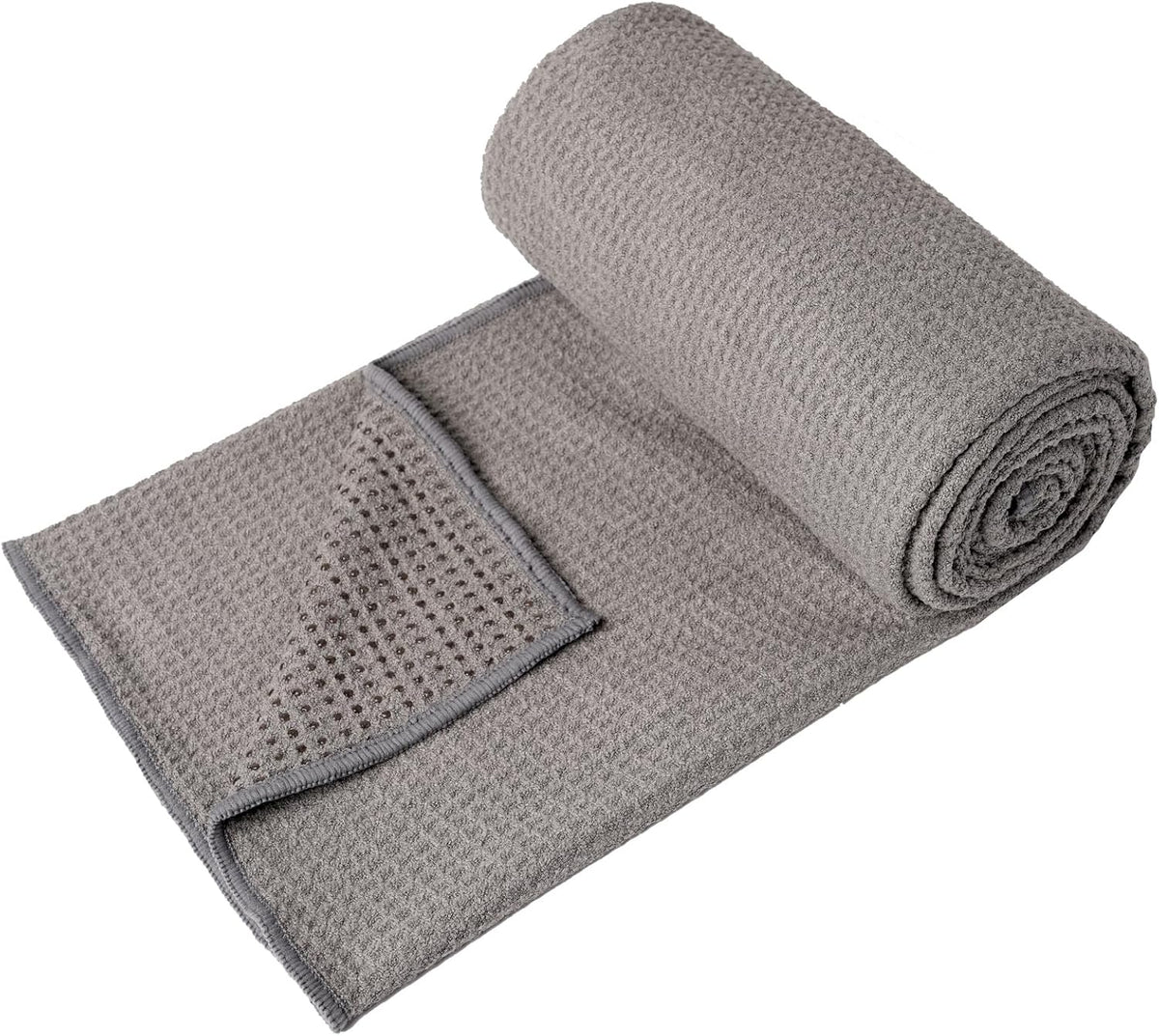 2 Pack Hot Yoga Towel, Non-Slip Yoga Mat Towel with Grip Dots Stickyfiber Sweat Absorbent Towel for Hot Yoga, Pilates and Workout 72" x 24", Blue