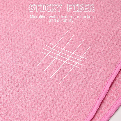2 Pack Hot Yoga Towel, Non-Slip Yoga Mat Towel with Grip Dots Stickyfiber Sweat Absorbent Towel for Hot Yoga, Pilates and Workout 72" x 24", Blue