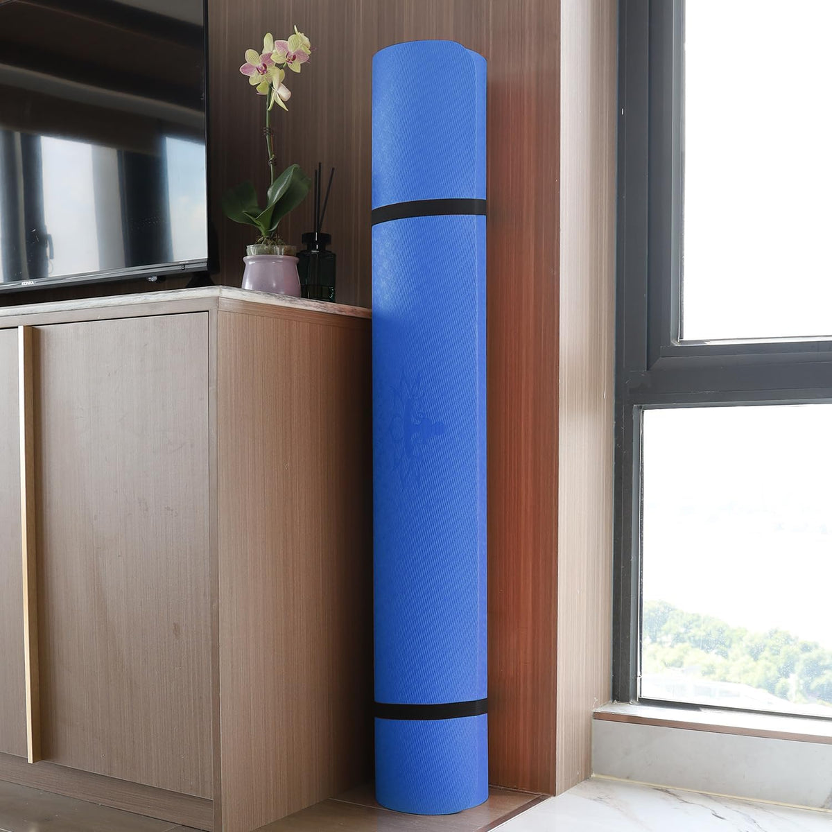 Hatha Yoga Large TPE Yoga Mat 6'x4'x1/2" Extra Thick Non-Slip Exercise Mat - for Yoga Pilates & Home Gym Workouts