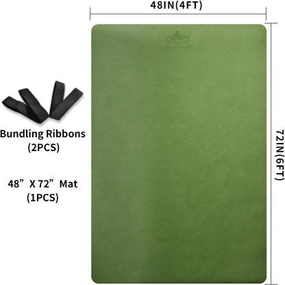 Hatha Yoga Large TPE Yoga Mat 6'x4'x1/2" Extra Thick Non-Slip Exercise Mat - for Yoga Pilates & Home Gym Workouts