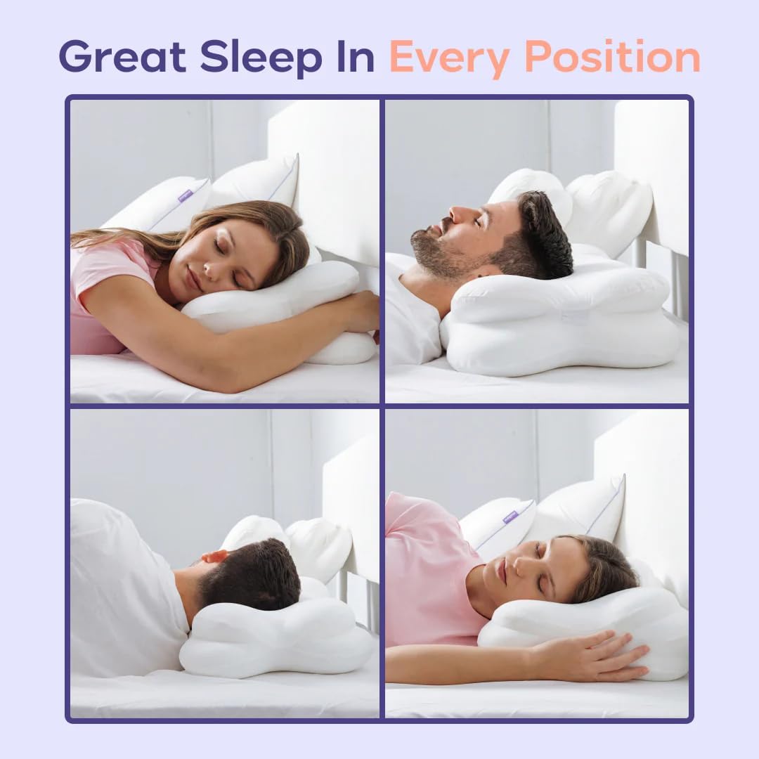 CloudAlign Memory Foam Pillow for Neck & Shoulder Support, Standard