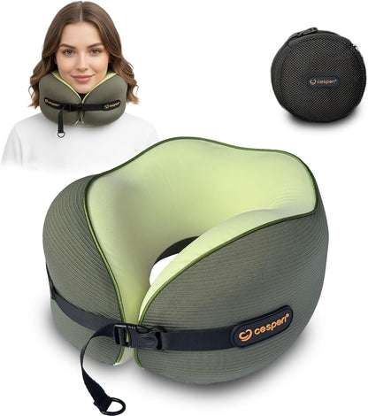 Ergonomic Travel Neck Pillow for Airplanes & Cars, Large