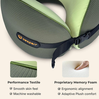 Ergonomic Travel Neck Pillow for Airplanes & Cars, Large