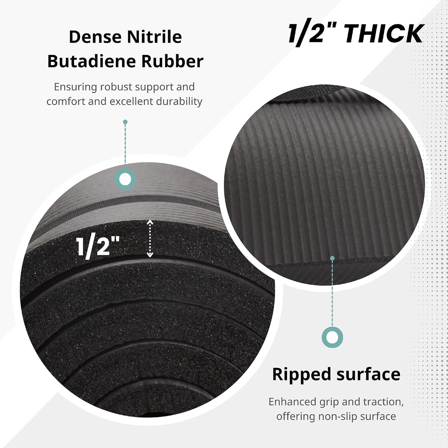 𝗘𝘃𝗲𝗿𝘆𝗱𝗮𝘆 𝗬𝗼𝗴𝗮 Mat Premium Edition, Non-Slip Exercise & Fitness Mat - Eco-Friendly, Anti-Tear, 3-5mm Thickness for Yoga, Pilates & Floor Workouts